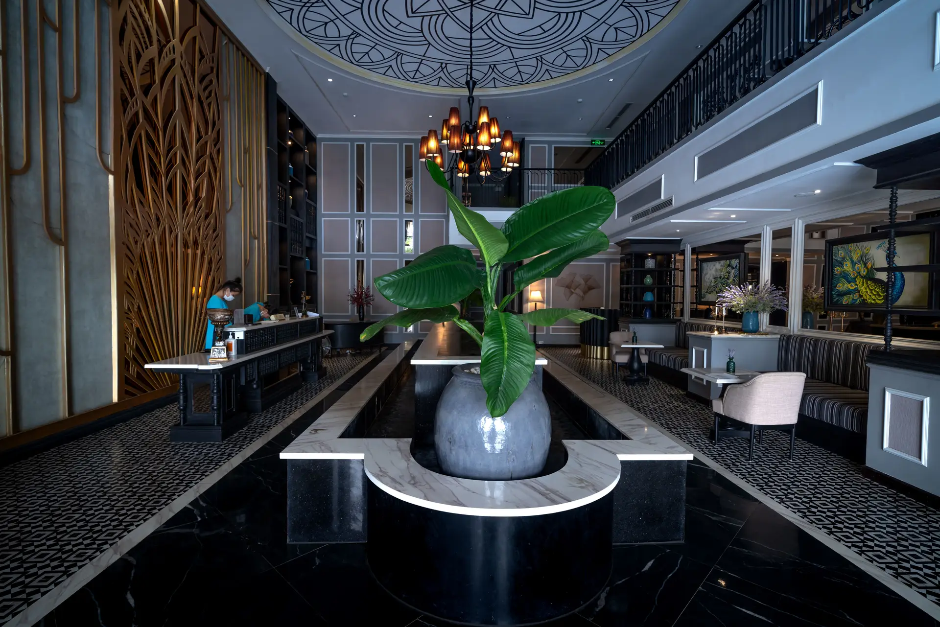 Elegante Hotellobby im CorvelliquecrownHaven
